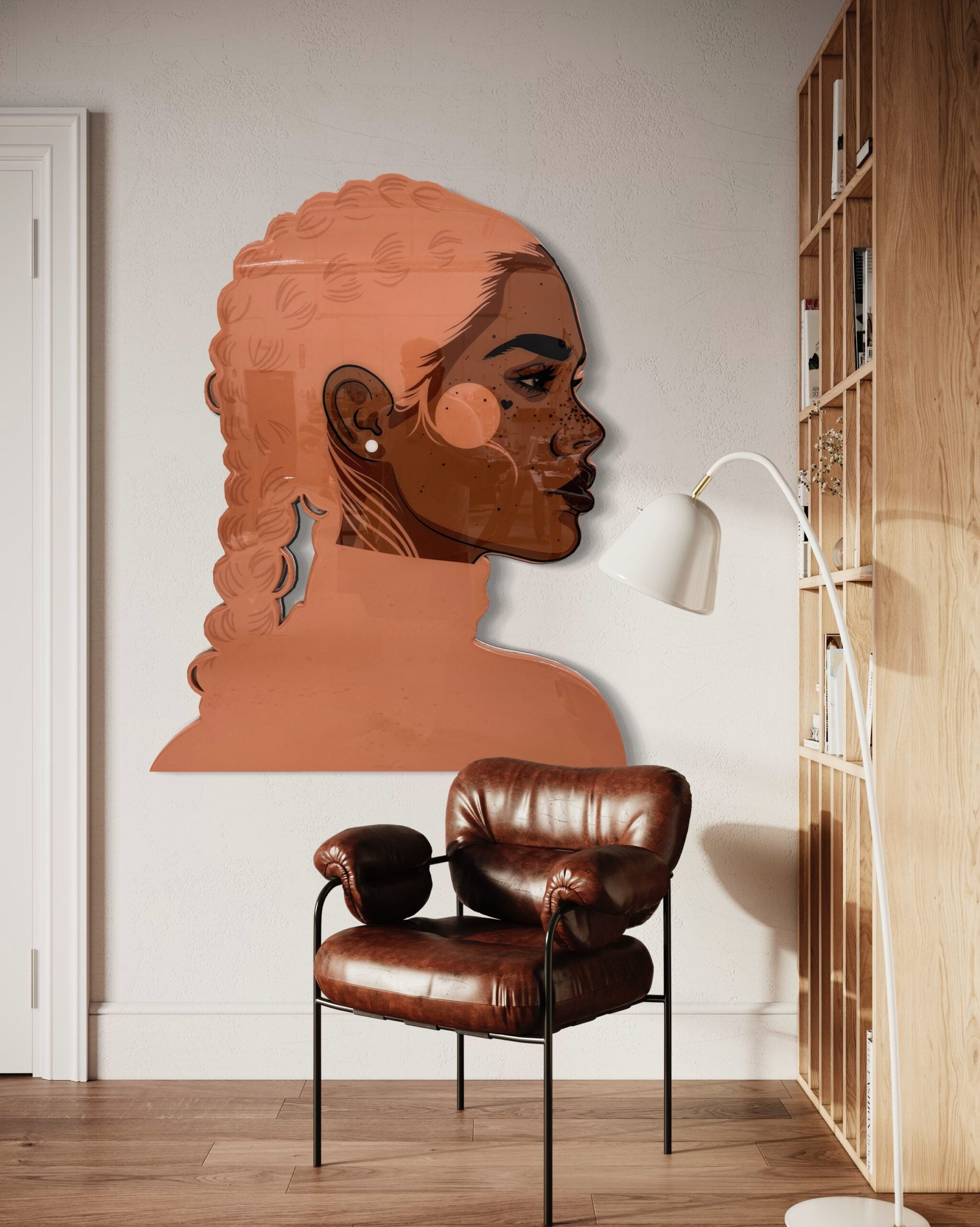 Portrait titled 'Zara' depicting a contemplative figure with intricate details and soft color palette by St. Jame.