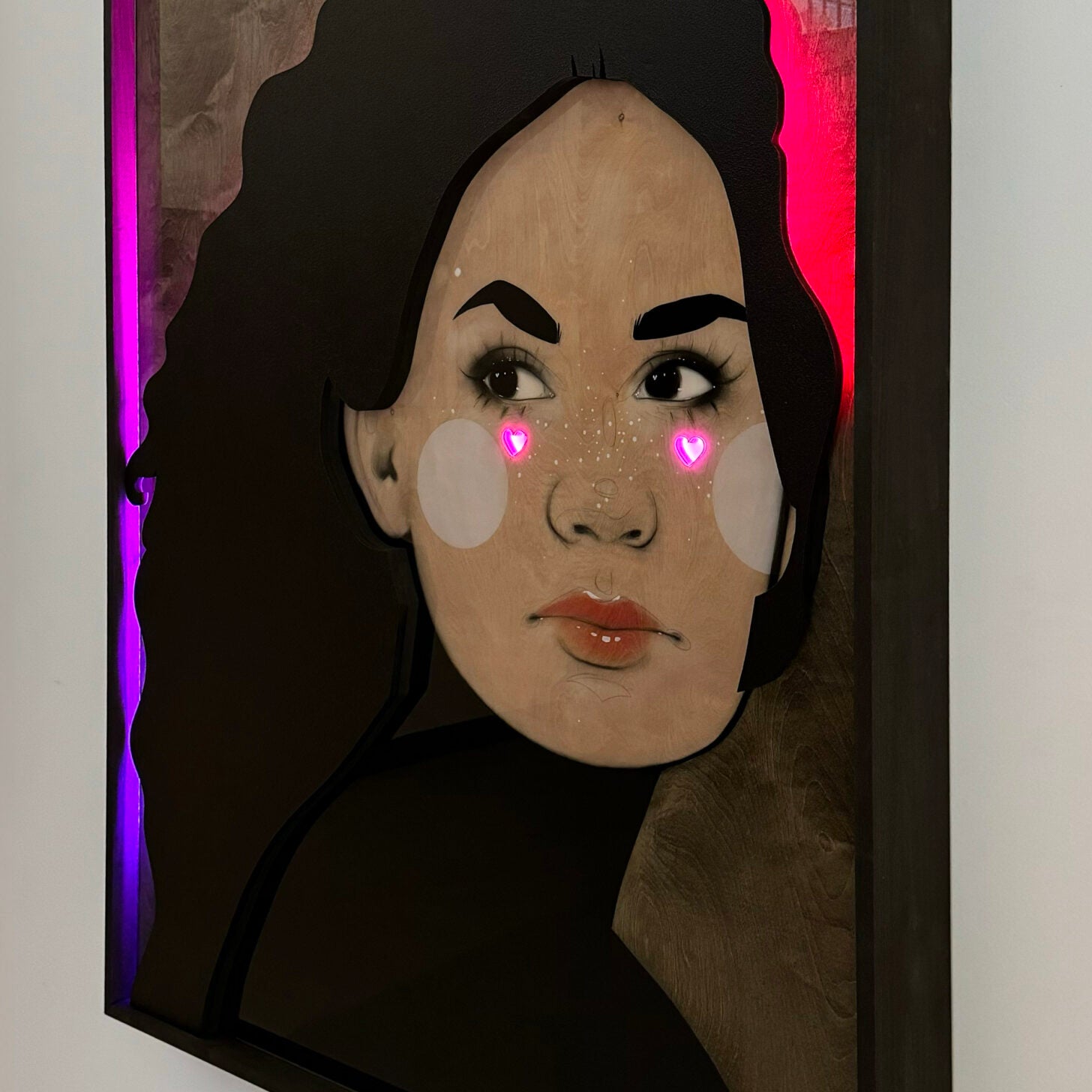 Vibrant mixed-media painting titled 'Electric Love' featuring dynamic brushwork and bold colors by New Mexico artist St. Jame.