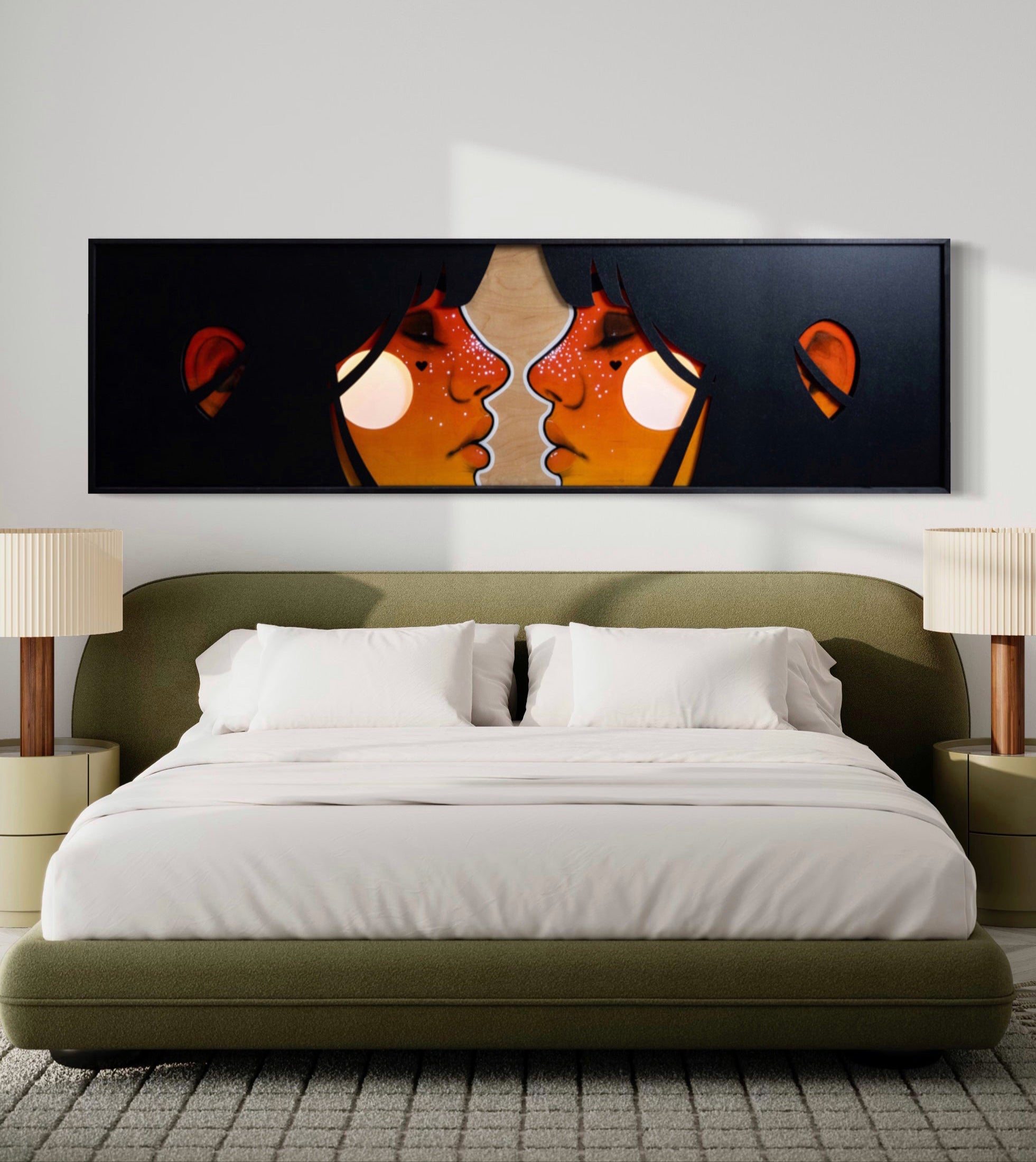 Dynamic painting titled 'Lightning Strikes' capturing the energy of a desert storm with bold strokes by St. Jame.