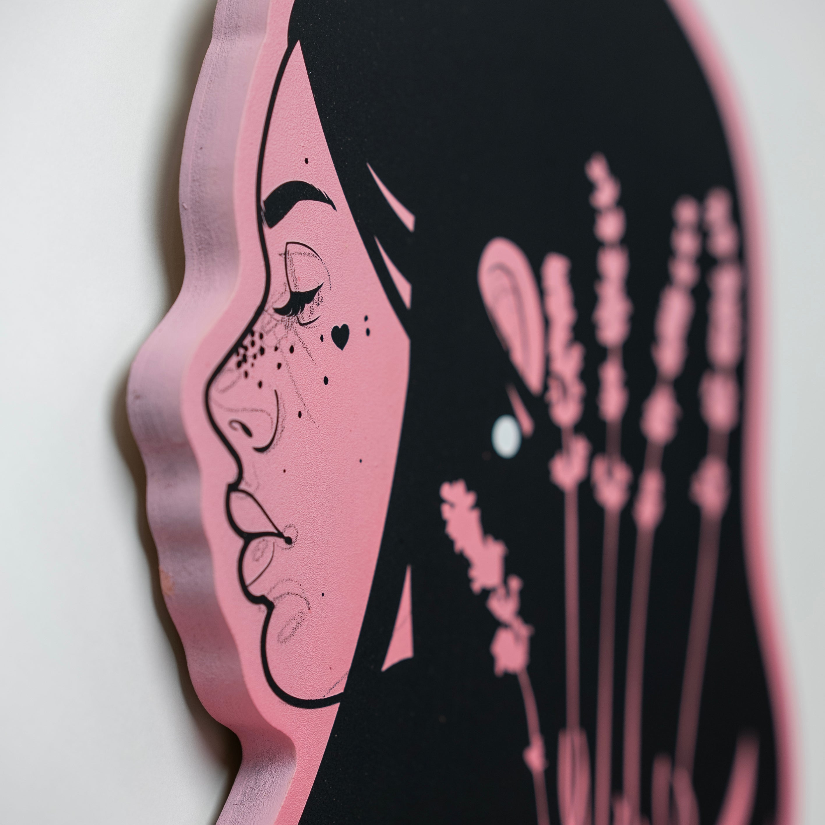 Miniature artwork titled 'Mini #4' featuring expressive strokes and abstract design by St. Jame.