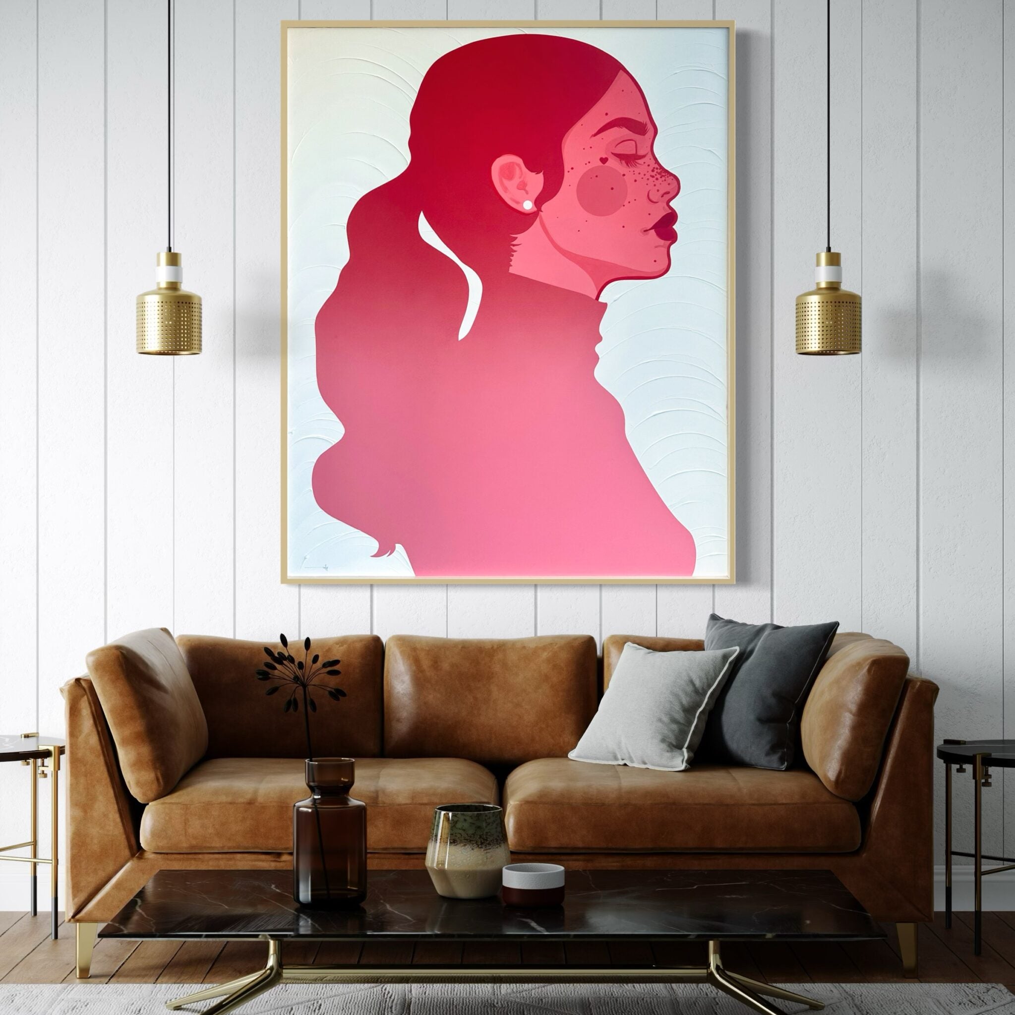 Expressive artwork titled 'Pink Pony Club' featuring dynamic brushwork and pastel tones by St. Jame.