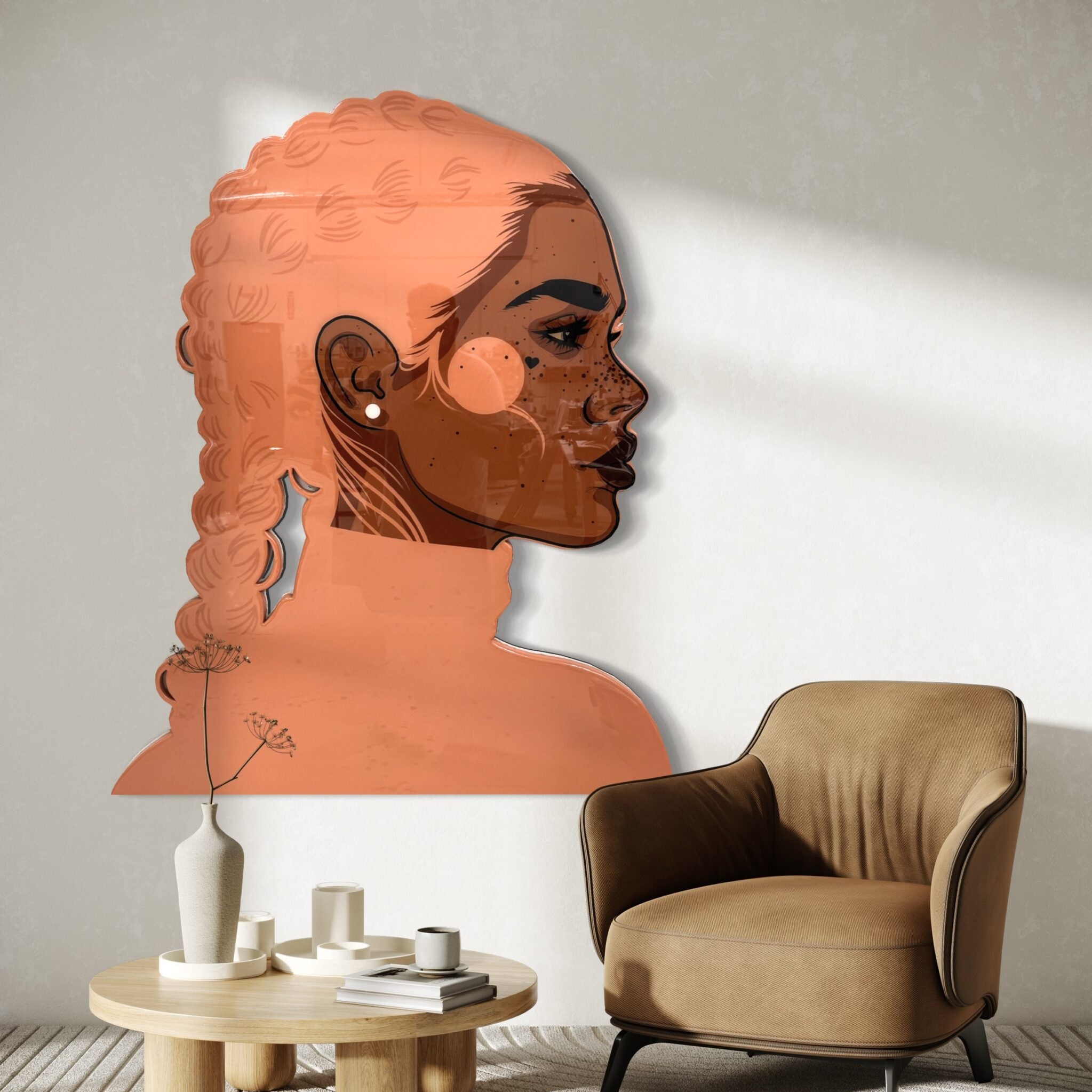 Portrait titled 'Zara' depicting a contemplative figure with intricate details and soft color palette by St. Jame.