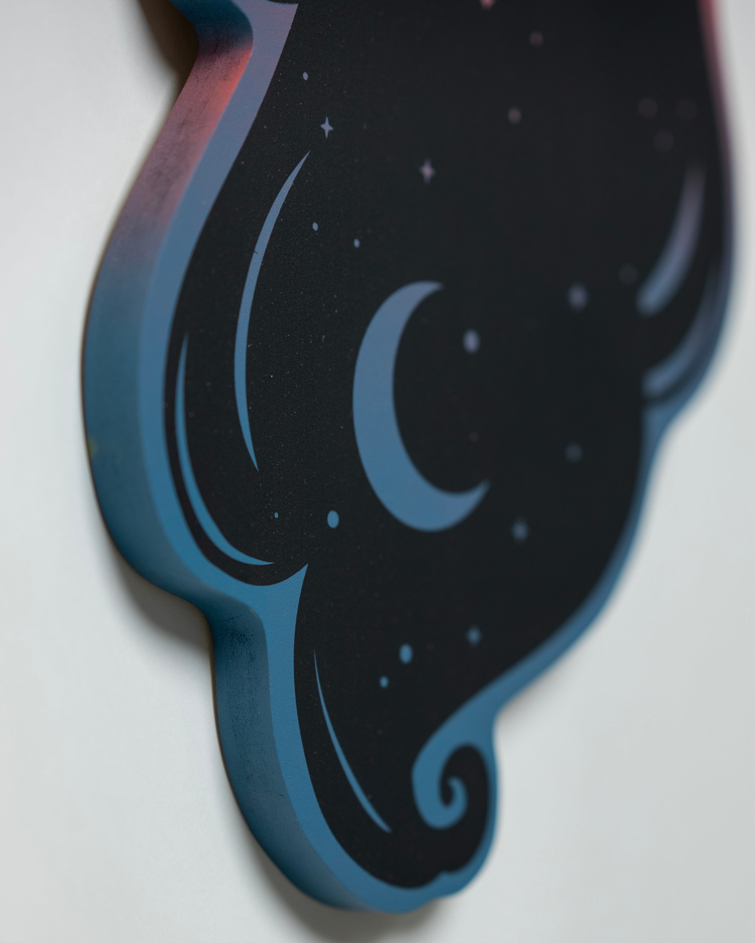 Miniature painting titled 'Mini #7' featuring abstract forms and a vibrant color scheme by St. Jame