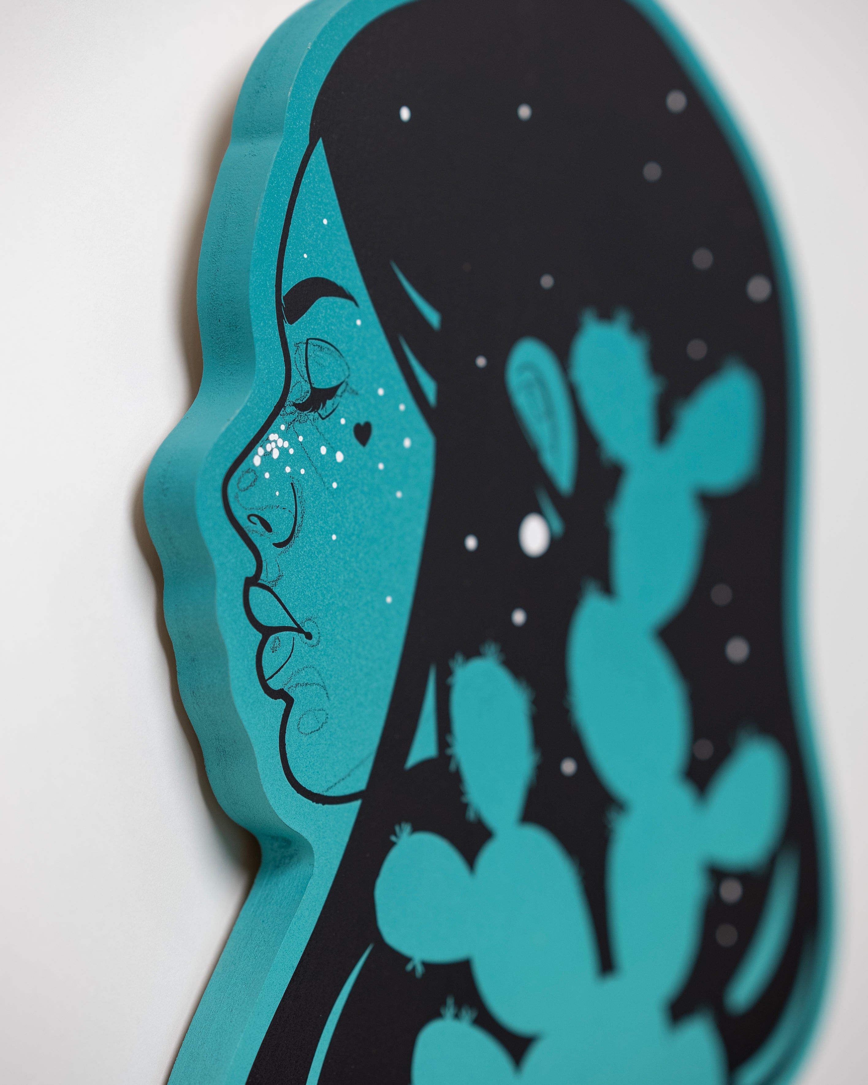 Miniature artwork titled 'Mini #8' showcasing bold lines and expressive composition by St. Jame